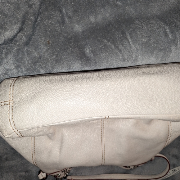 COACH STUDDED LEXI PEBBLE LEATHER SHOULDER BAG WHITE MULTI COLOR STUDS RARE EUC - Picture 3 of 7